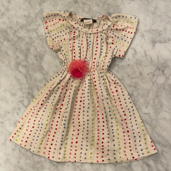 Morgan & Milo Girls Poka Dot dress - Size 3T - Picture 1 of 6